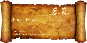 Engl Rita névjegykártya